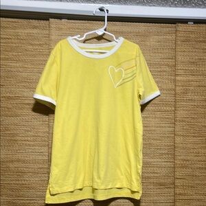 Old Navy Yellow and White Short Sleeve Tee